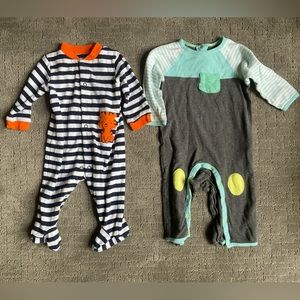 2pk baby sleep n play onesies 3-6m 6-9m